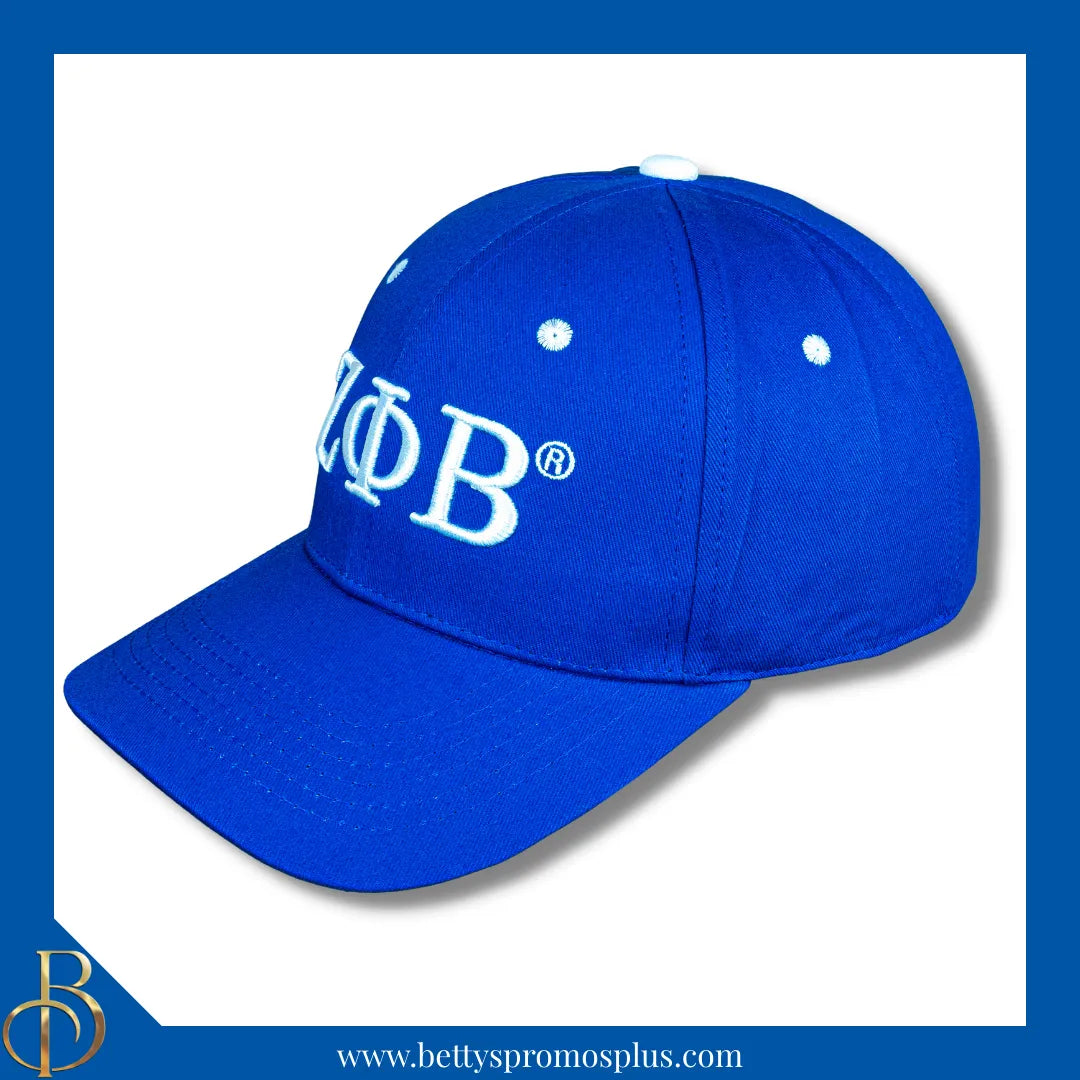 Zeta Phi Beta ΖΦΒ Embroidered Shield Baseball Cap-Zeta Phi Beta Paraphernalia-Zeta Phi Beta Hats-Betty's Promos Plus