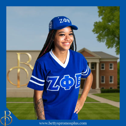 Zeta Phi Beta ΖΦΒ Embroidered Shield Baseball Cap-Zeta Phi Beta Paraphernalia-Zeta Phi Beta Hats-Betty's Promos Plus