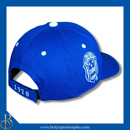 Zeta Phi Beta ΖΦΒ Embroidered Shield Baseball Cap-Zeta Phi Beta Paraphernalia-Zeta Phi Beta Hats-Betty's Promos Plus