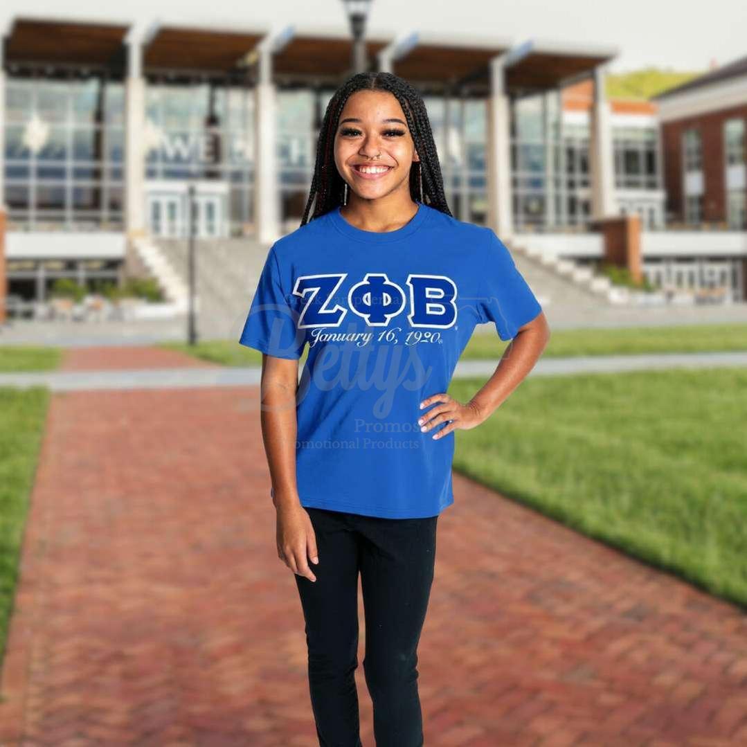 Zeta Phi Beta ΖΦΒ Founding Date Screen Printed T-Shirt-Zeta Phi Beta Paraphernalia-Zeta Phi Beta T-Shirts-Betty's Promos Plus