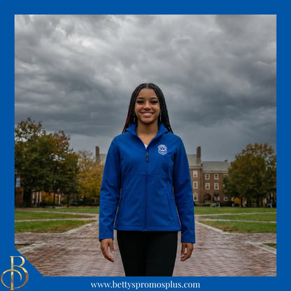 Zeta Phi Beta ΖΦΒ Full-Zip Water Resistant Rain Jacket with Embroidered Shield-Zeta Phi Beta Paraphernalia-Zeta Phi Beta Rain Coats-Betty's Promos Plus