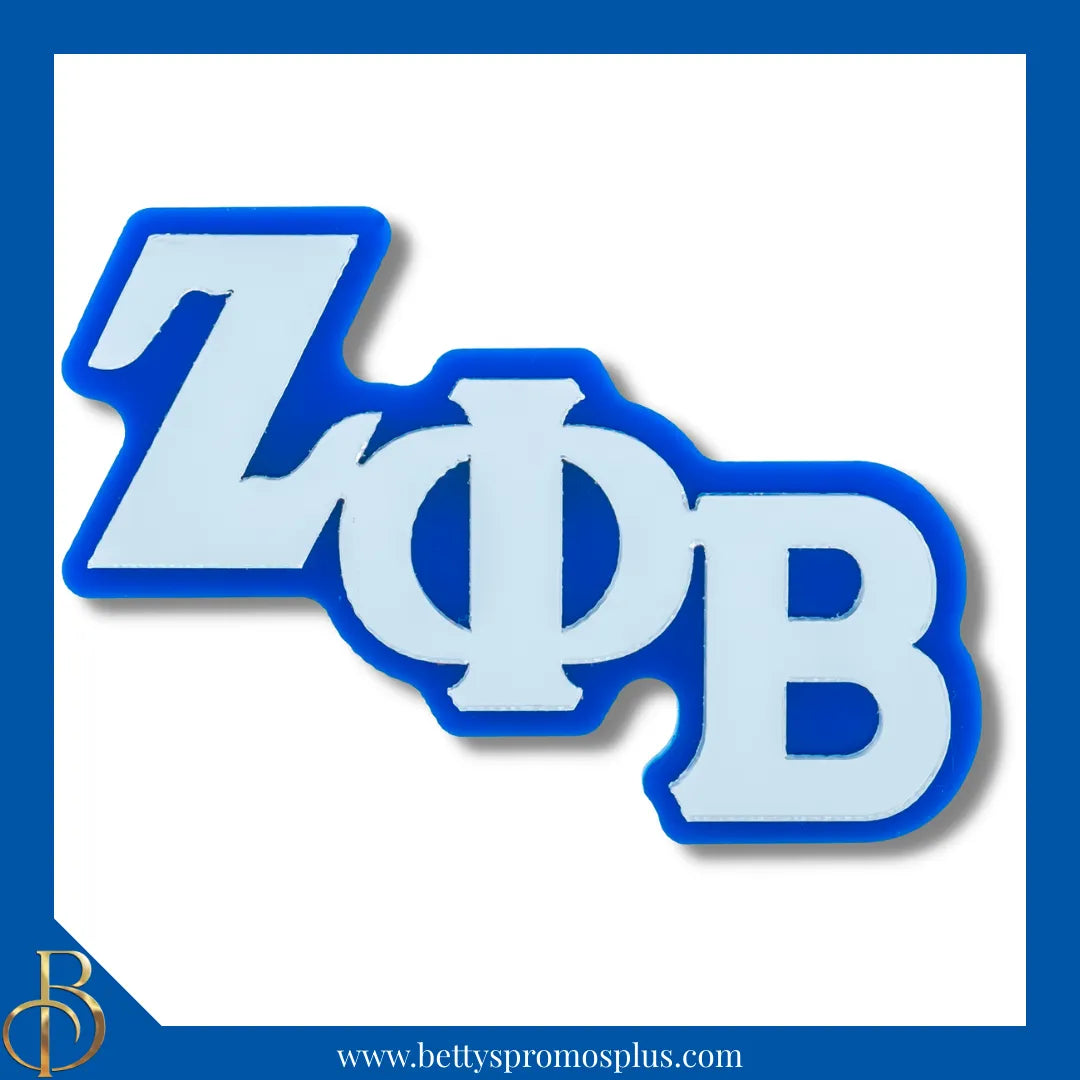 Zeta Phi Beta ΖΦΒ Greek Letters Acrylic Lapel Pin-Zeta Phi Beta Paraphernalia-Zeta Phi Beta Lapel Pin-Betty's Promos Plus