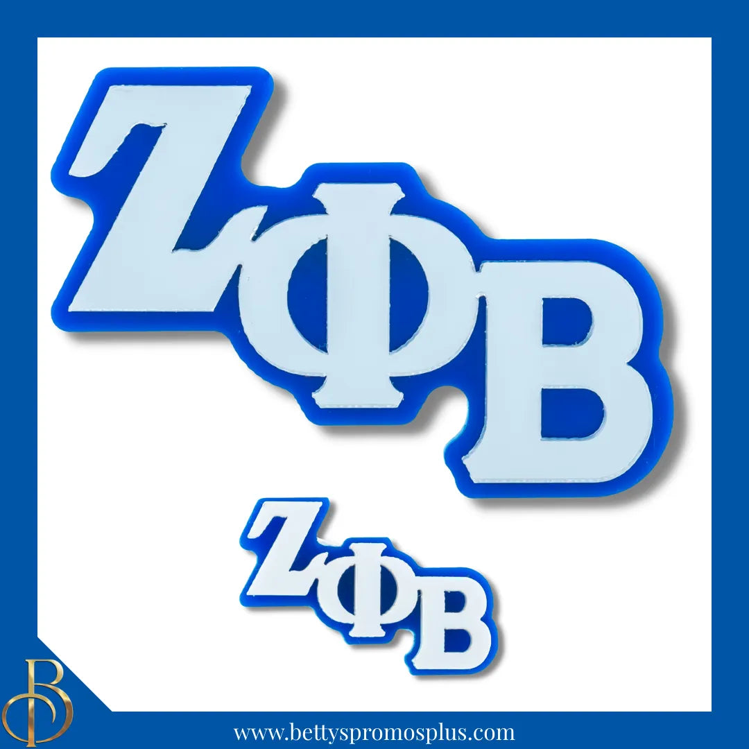 Zeta Phi Beta ΖΦΒ Greek Letters Acrylic Lapel Pin-Zeta Phi Beta Paraphernalia-Zeta Phi Beta Lapel Pin-Betty's Promos Plus
