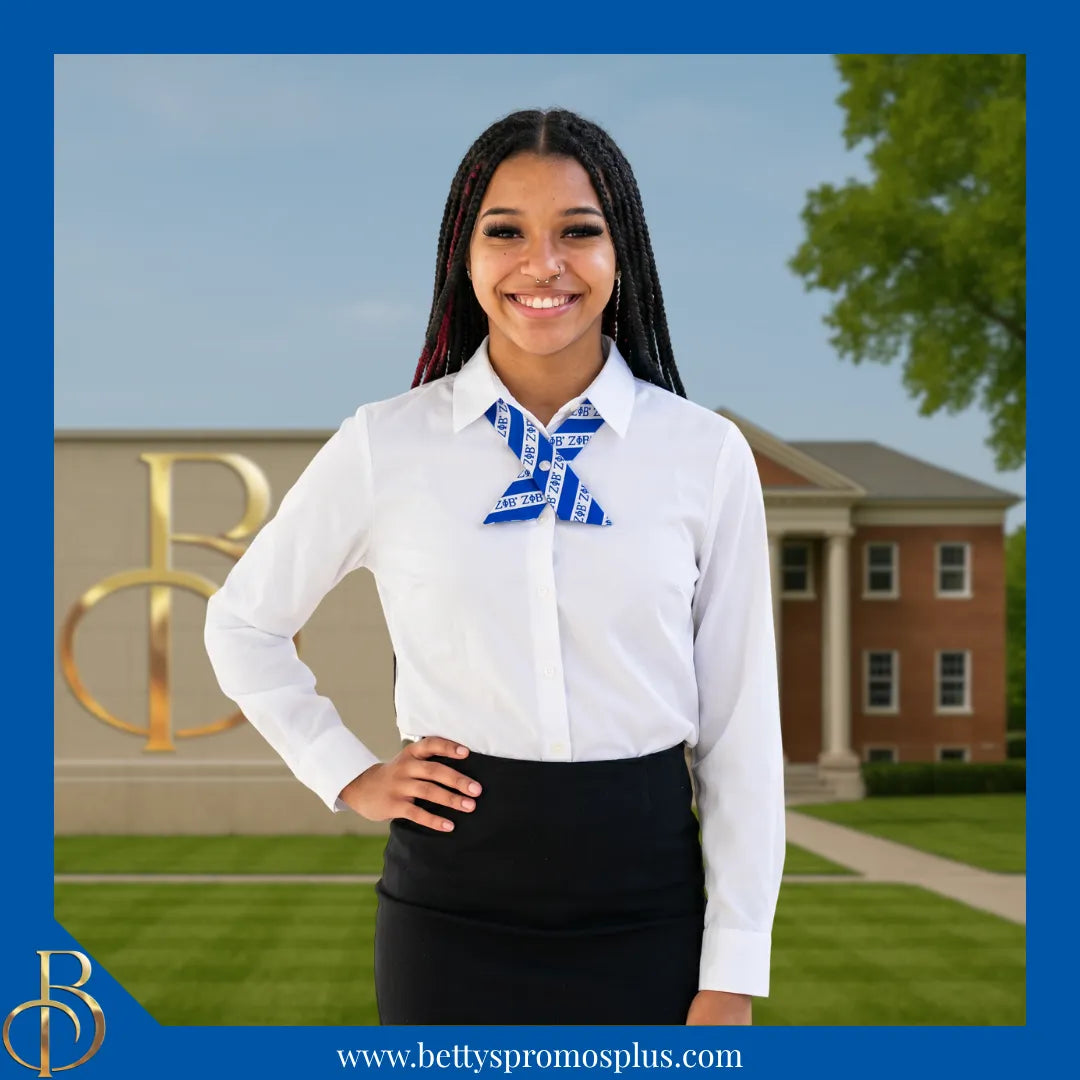 Zeta Phi Beta ΖΦΒ Greek Letters Crossover Bow Tie-Zeta Phi Beta Paraphernalia-Zeta Phi Beta Bow Tie-Betty's Promos Plus