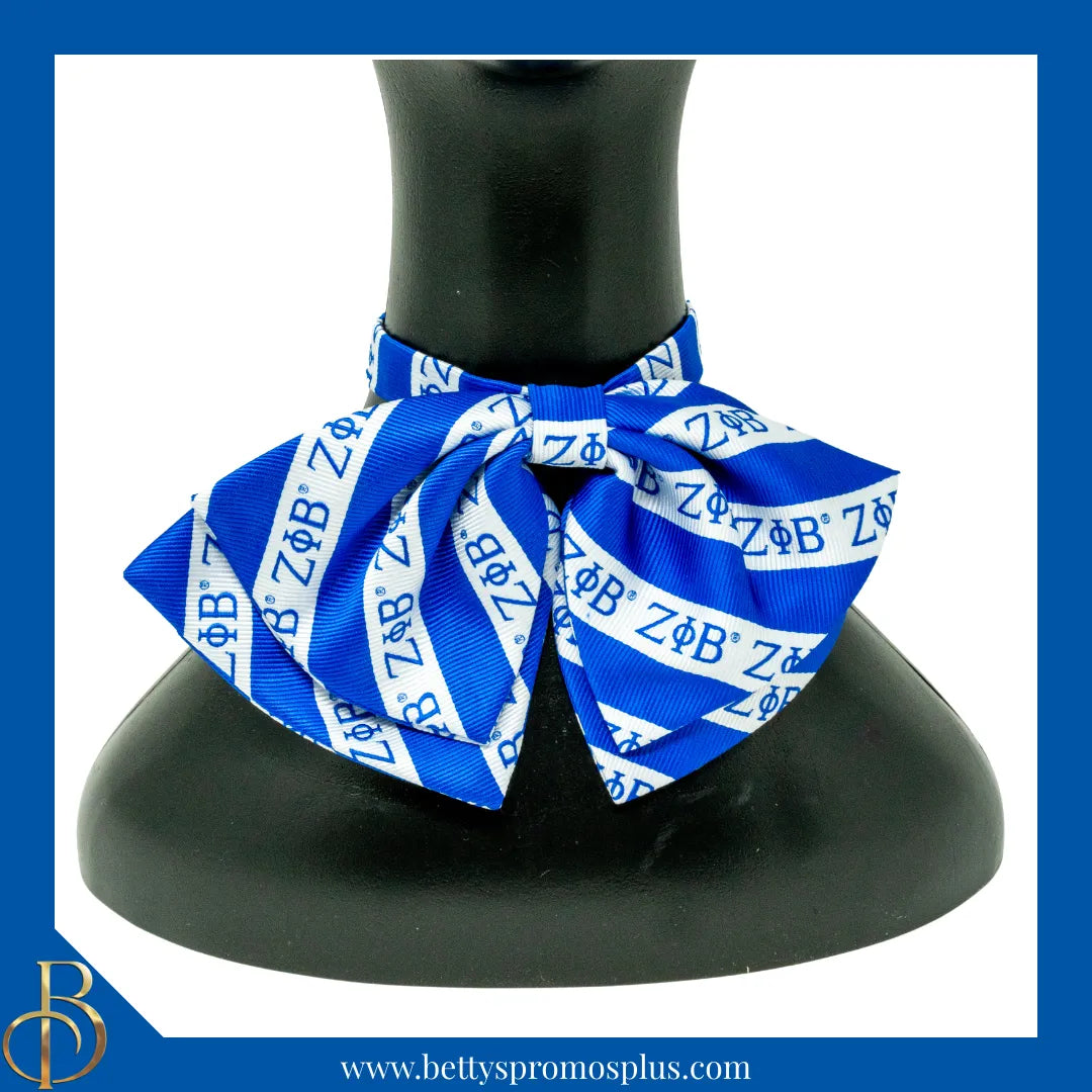 Zeta Phi Beta ΖΦΒ Greek Letters Floppy Bowtie-Zeta Phi Beta Paraphernalia-Zeta Phi Beta Bow Tie-Betty's Promos Plus