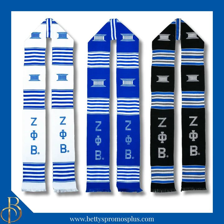 Zeta Phi Beta ΖΦΒ Greek Letters Kente Cloth Graduation Stole