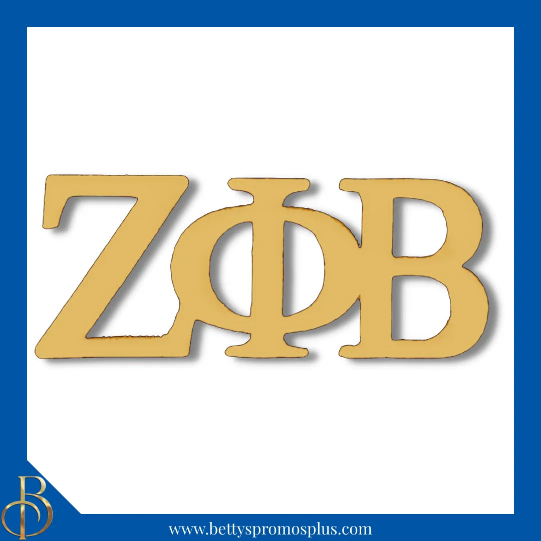 Zeta Phi Beta ΖΦΒ Greek Letters Lapel Pin-Gold-Zeta Phi Beta Paraphernalia-Zeta Phi Beta Lapel Pin-Betty's Promos Plus