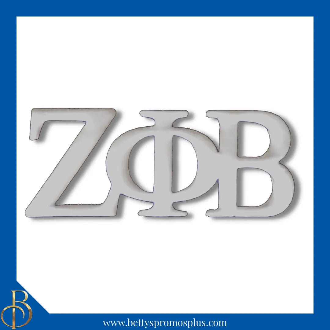 Zeta Phi Beta ΖΦΒ Greek Letters Lapel Pin-Silver-Zeta Phi Beta Paraphernalia-Zeta Phi Beta Lapel Pin-Betty's Promos Plus