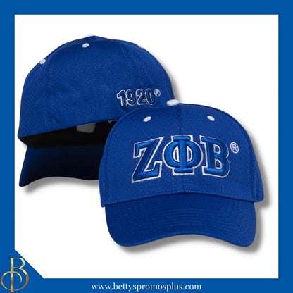 Zeta Phi Beta ΖΦΒ Greek Letters Mesh Flex Fit Embroidered Hat-Blue-Zeta Phi Beta Paraphernalia-Zeta Phi Beta Hats-Betty's Promos Plus