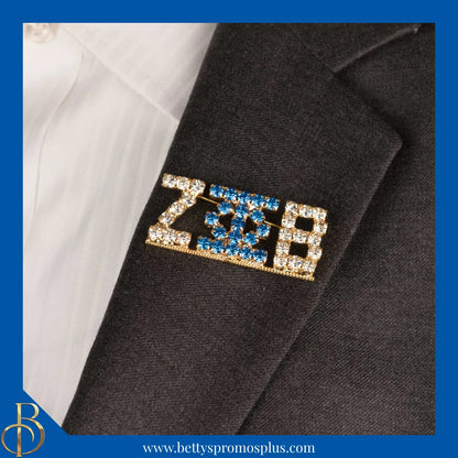Zeta Phi Beta ΖΦΒ Greek Letters Rhinestone Pin-Zeta Phi Beta Paraphernalia-Zeta Phi Beta Rhinestone Pin-Betty's Promos Plus