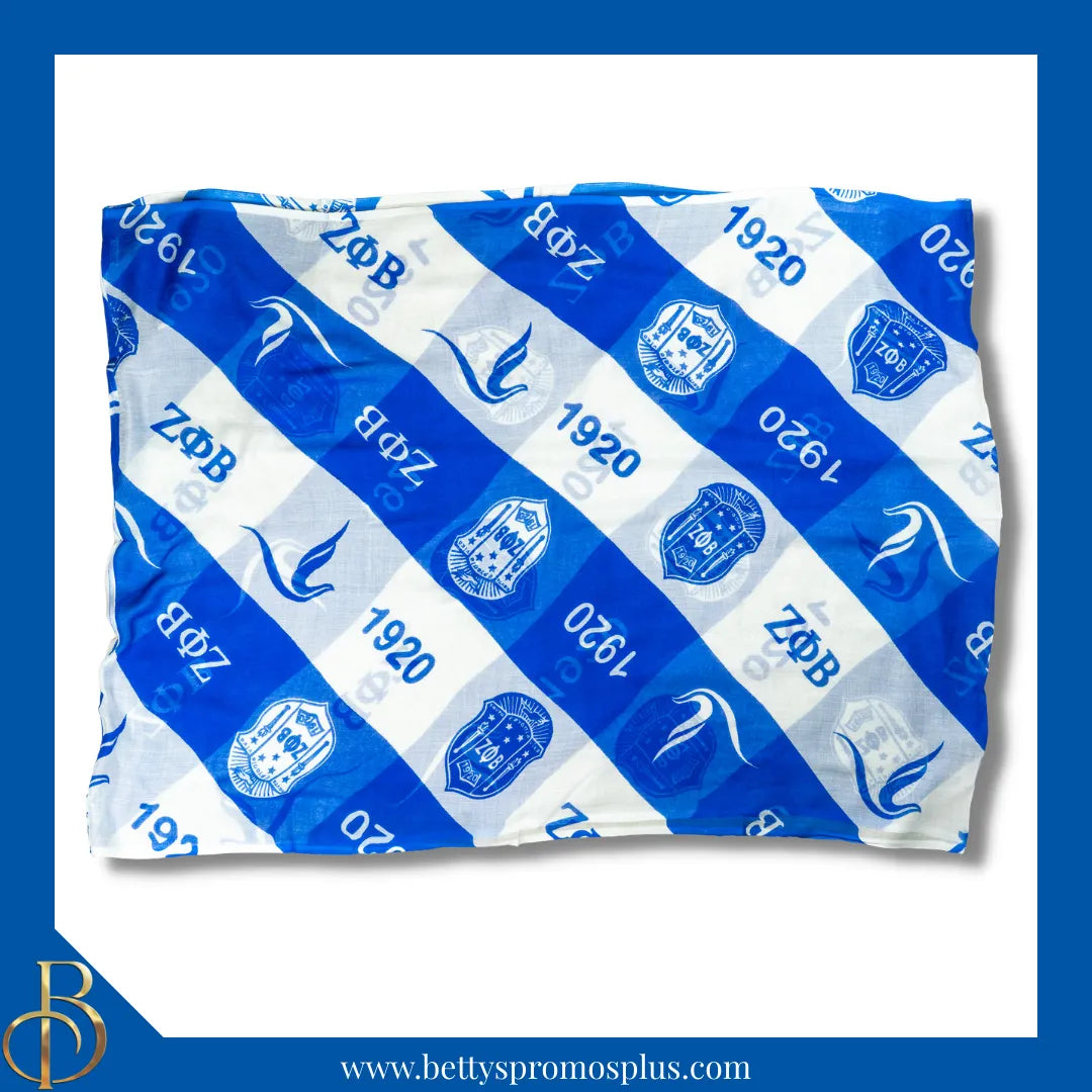 Zeta Phi Beta ΖΦΒ Infinity Scarf-Blue-Zeta Phi Beta Paraphernalia-Zeta Phi Beta Scarves-Betty's Promos Plus