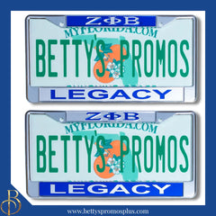 Zeta Phi Beta ΖΦΒ Legacy Chrome Laser Engraved Mirrored Acrylic Auto T