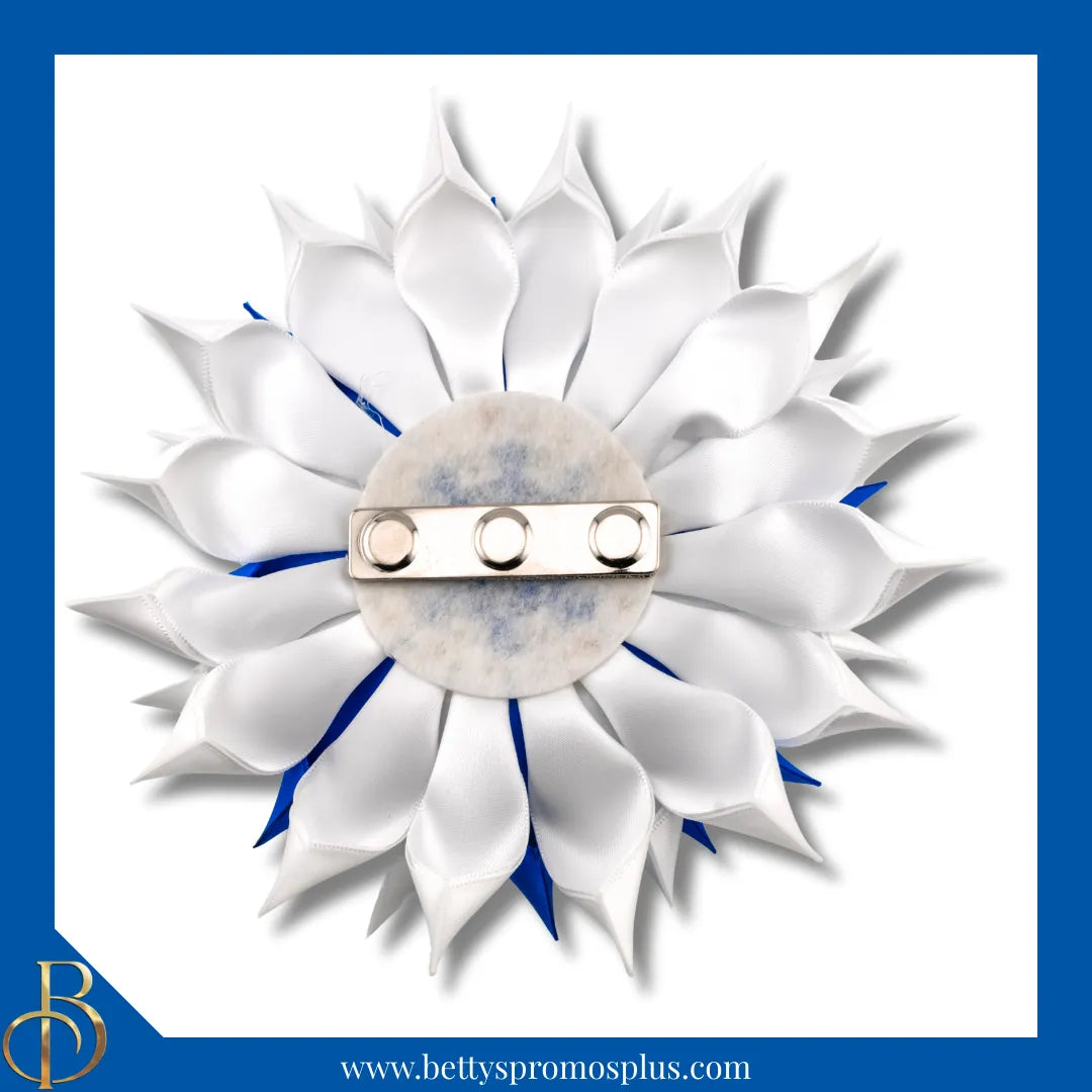 Zeta Phi Beta ΖΦΒ Letters Silk Flower Brooch-Zeta Phi Beta Paraphernalia-Zeta Phi Beta Lapel Pin-Betty's Promos Plus