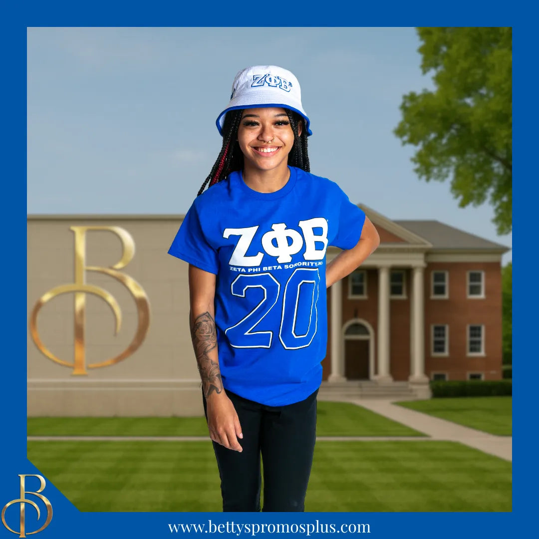 Zeta Phi Beta ΖΦΒ Mesh Flex Fit Embroidered Bucket Hat-Zeta Phi Beta Paraphernalia-Zeta Phi Beta Hats-Betty's Promos Plus