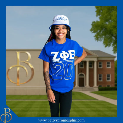 Zeta Phi Beta ΖΦΒ Mesh Flex Fit Embroidered Bucket Hat-Zeta Phi Beta Paraphernalia-Zeta Phi Beta Hats-Betty's Promos Plus
