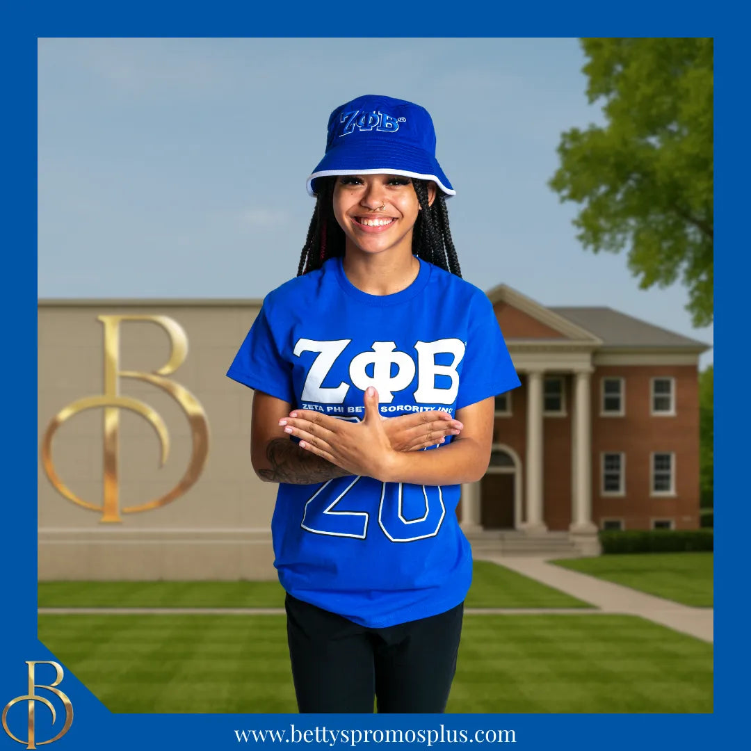 Zeta Phi Beta ΖΦΒ Mesh Flex Fit Embroidered Bucket Hat-Zeta Phi Beta Paraphernalia-Zeta Phi Beta Hats-Betty's Promos Plus