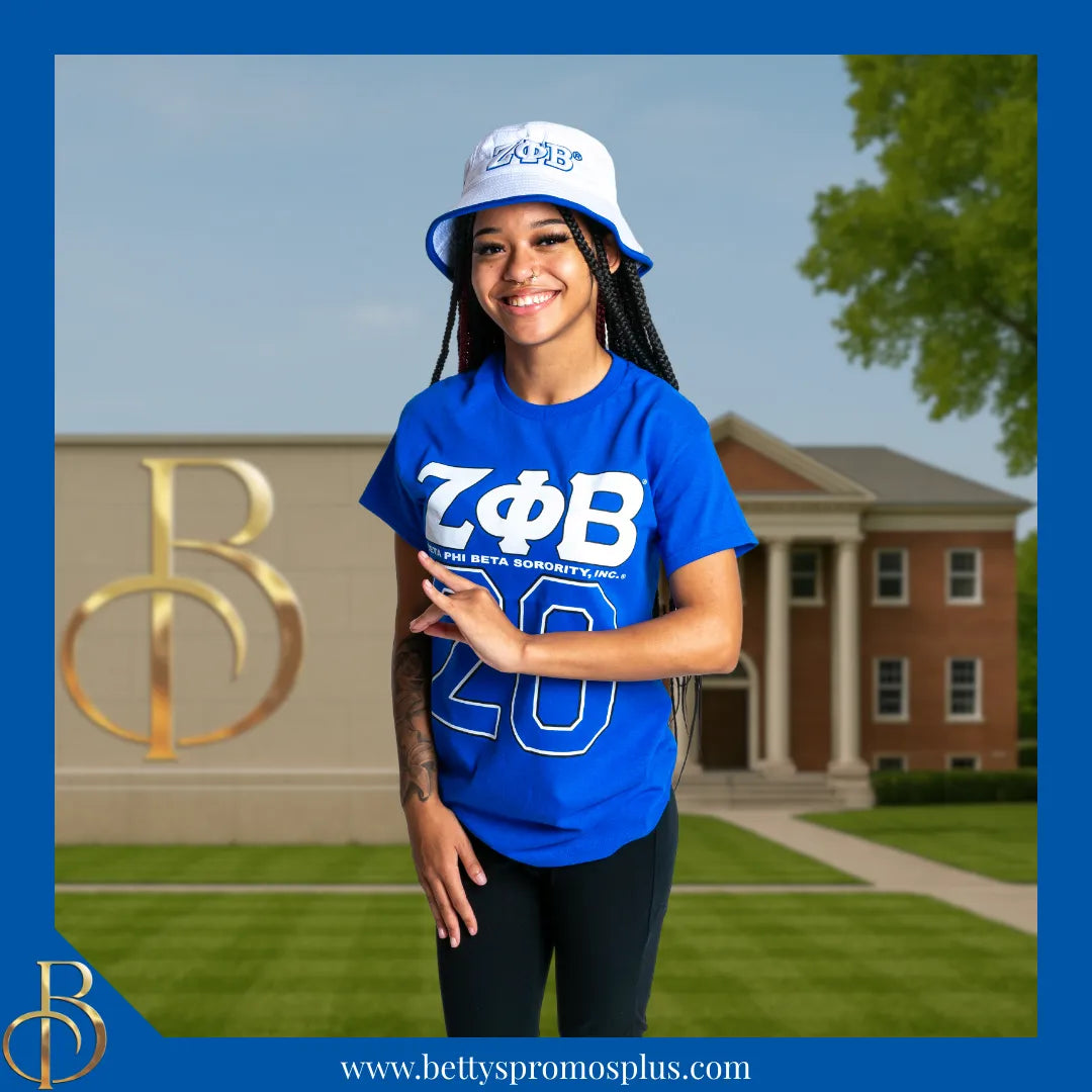 Zeta Phi Beta ΖΦΒ Mesh Flex Fit Embroidered Bucket Hat-Zeta Phi Beta Paraphernalia-Zeta Phi Beta Hats-Betty's Promos Plus
