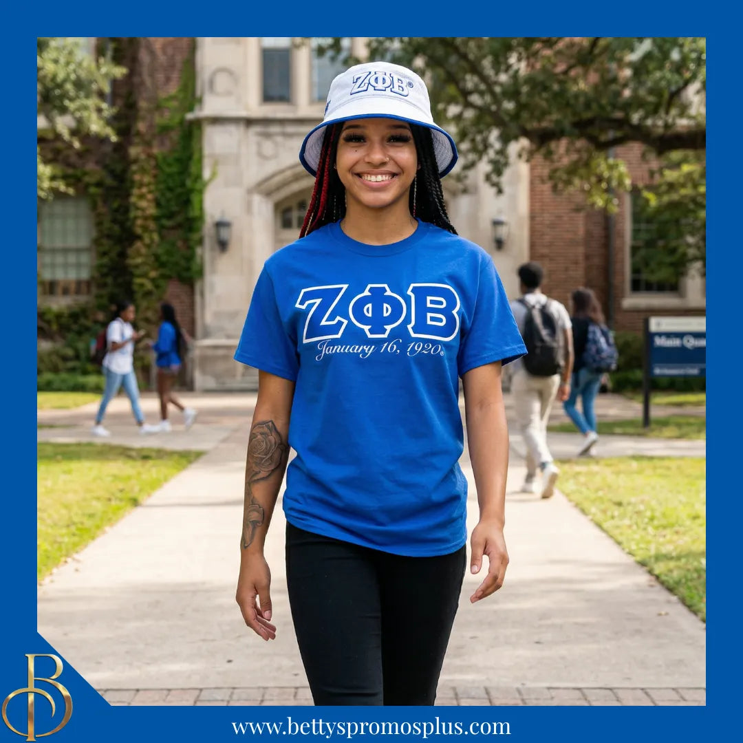 Zeta Phi Beta ΖΦΒ Mesh Flex Fit Embroidered Bucket Hat-Zeta Phi Beta Paraphernalia-Zeta Phi Beta Hats-Betty's Promos Plus
