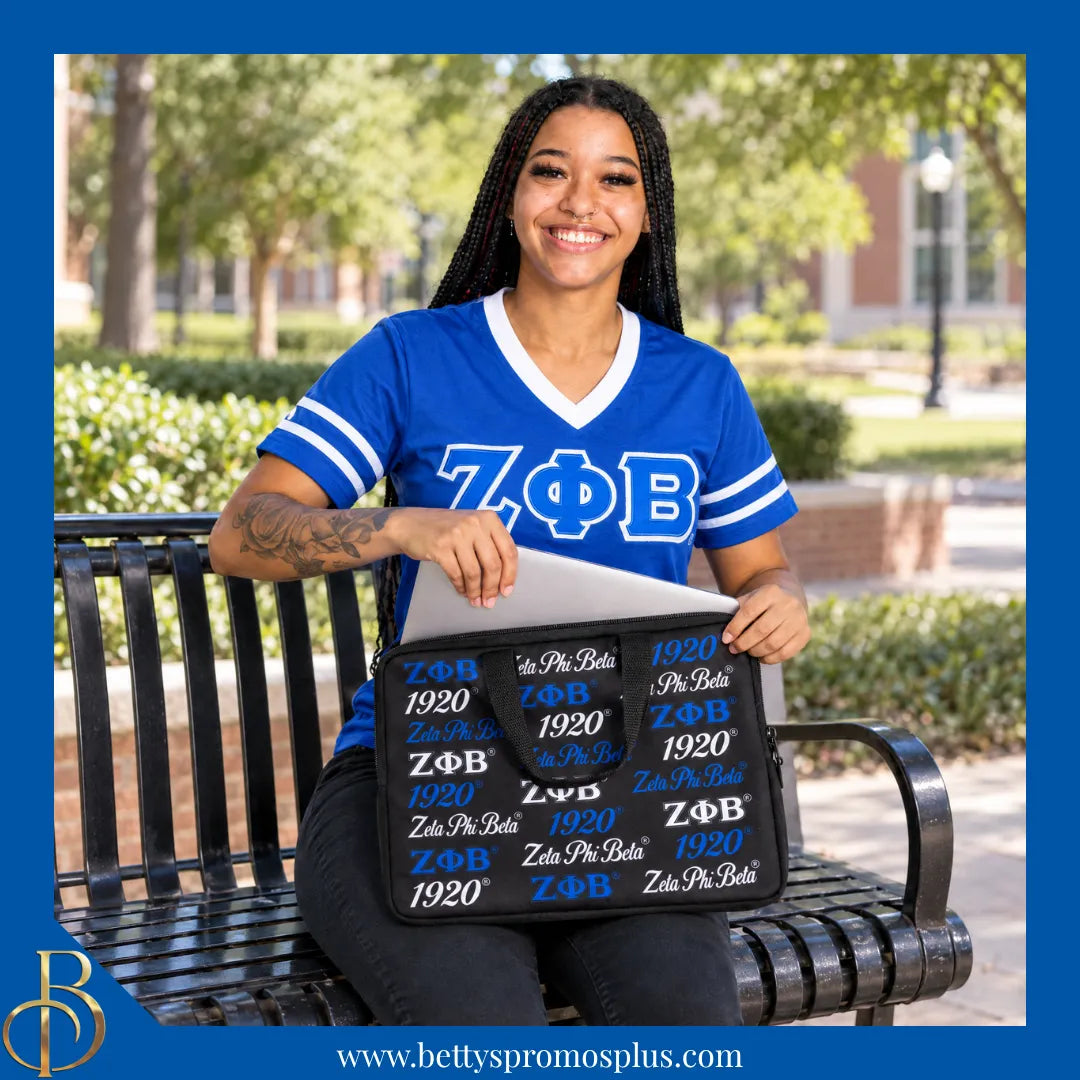Zeta Phi Beta ΖΦΒ Neoprene Laptop Sleeve-Zeta Phi Beta Paraphernalia-Zeta Phi Beta Bags/Purses-Betty's Promos Plus