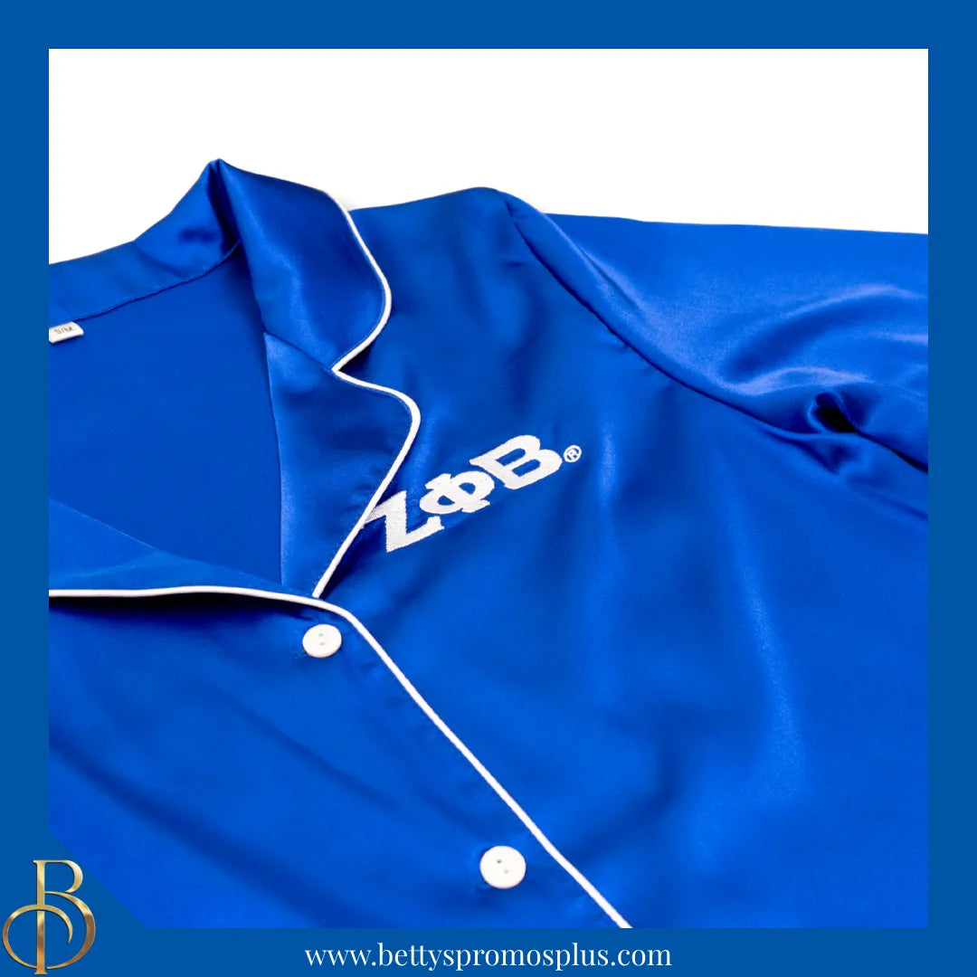 Zeta Phi Beta ΖΦΒ Nightshirt Pajama Night Shirt Gown-Zeta Phi Beta Paraphernalia-Zeta Phi Beta Pajamas-Betty's Promos Plus