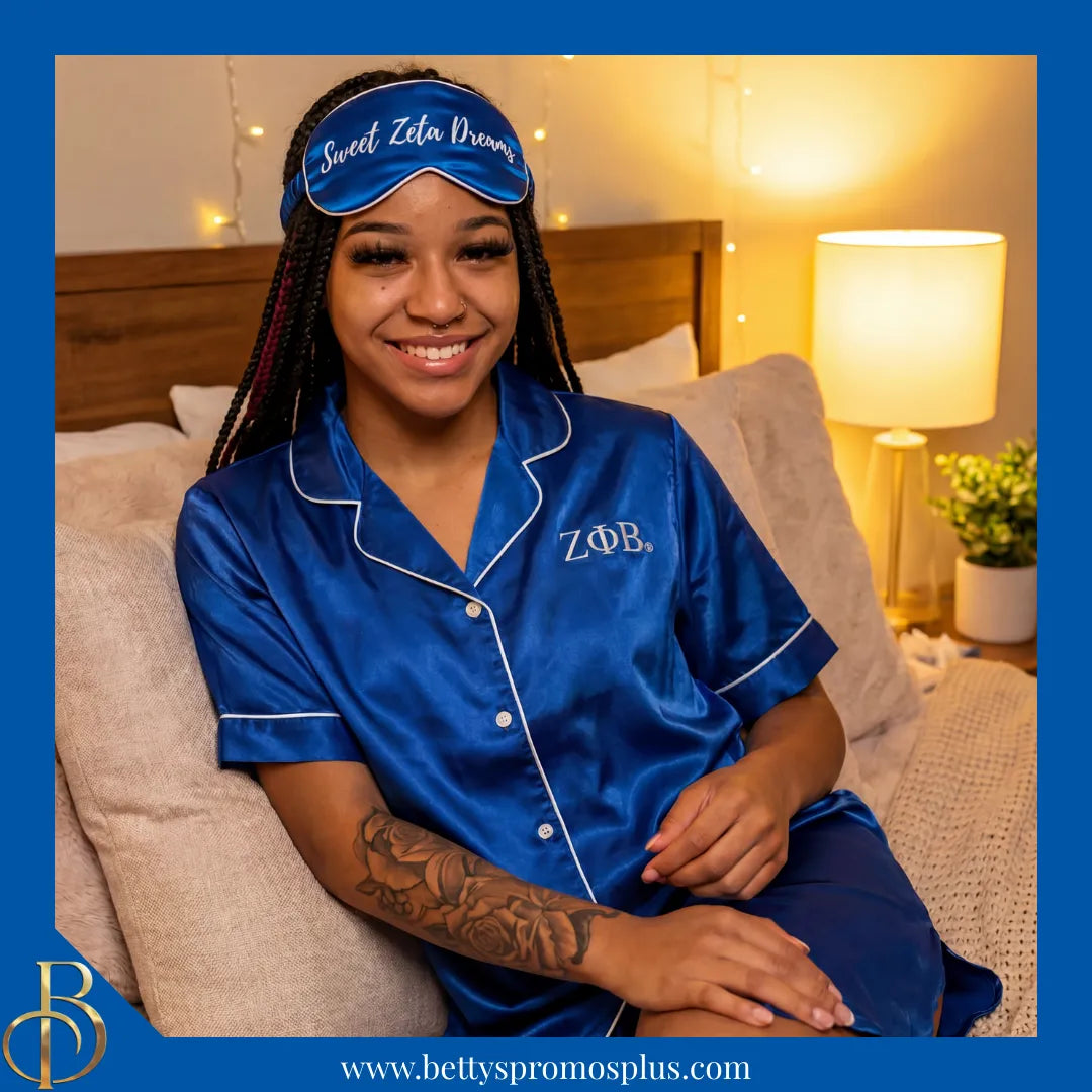 Zeta Phi Beta ΖΦΒ Nightshirt Pajama Night Shirt Gown-Zeta Phi Beta Paraphernalia-Zeta Phi Beta Pajamas-Betty's Promos Plus