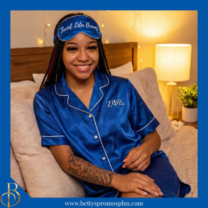 Zeta Phi Beta ΖΦΒ Nightshirt Pajama Night Shirt Gown-Zeta Phi Beta Paraphernalia-Zeta Phi Beta Pajamas-Betty's Promos Plus