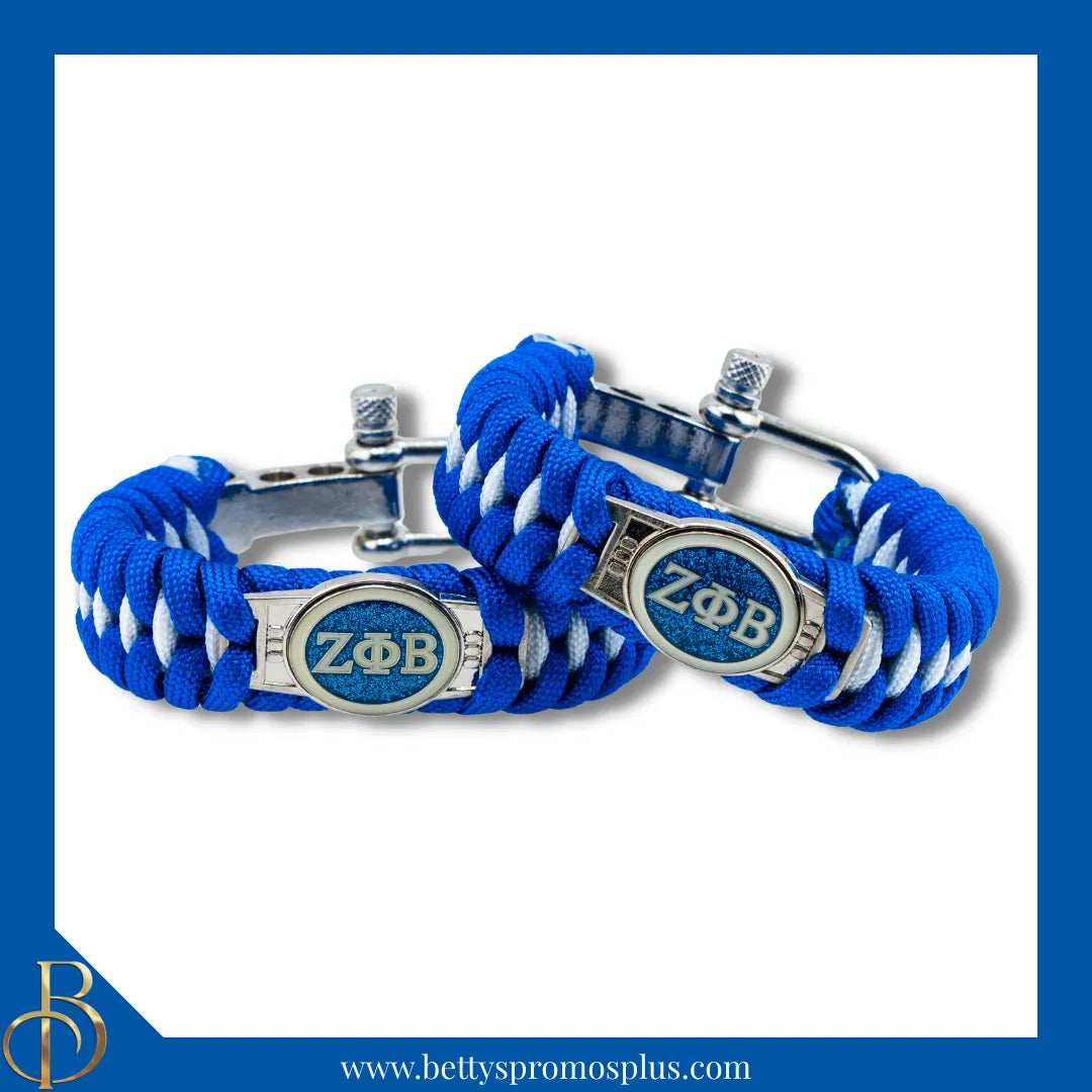 Zeta Phi Beta ΖΦΒ Paracord Survival Bracelet-Blue-Zeta Phi Beta Paraphernalia-Zeta Phi Beta Bracelet-Betty's Promos Plus