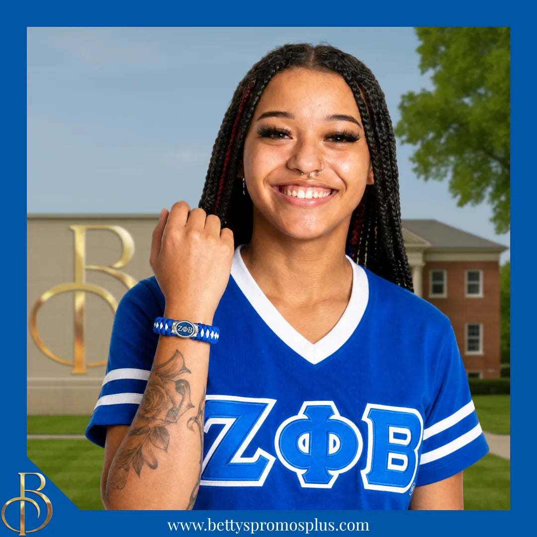 Zeta Phi Beta ΖΦΒ Paracord Survival Bracelet-Zeta Phi Beta Paraphernalia-Zeta Phi Beta Bracelet-Betty's Promos Plus