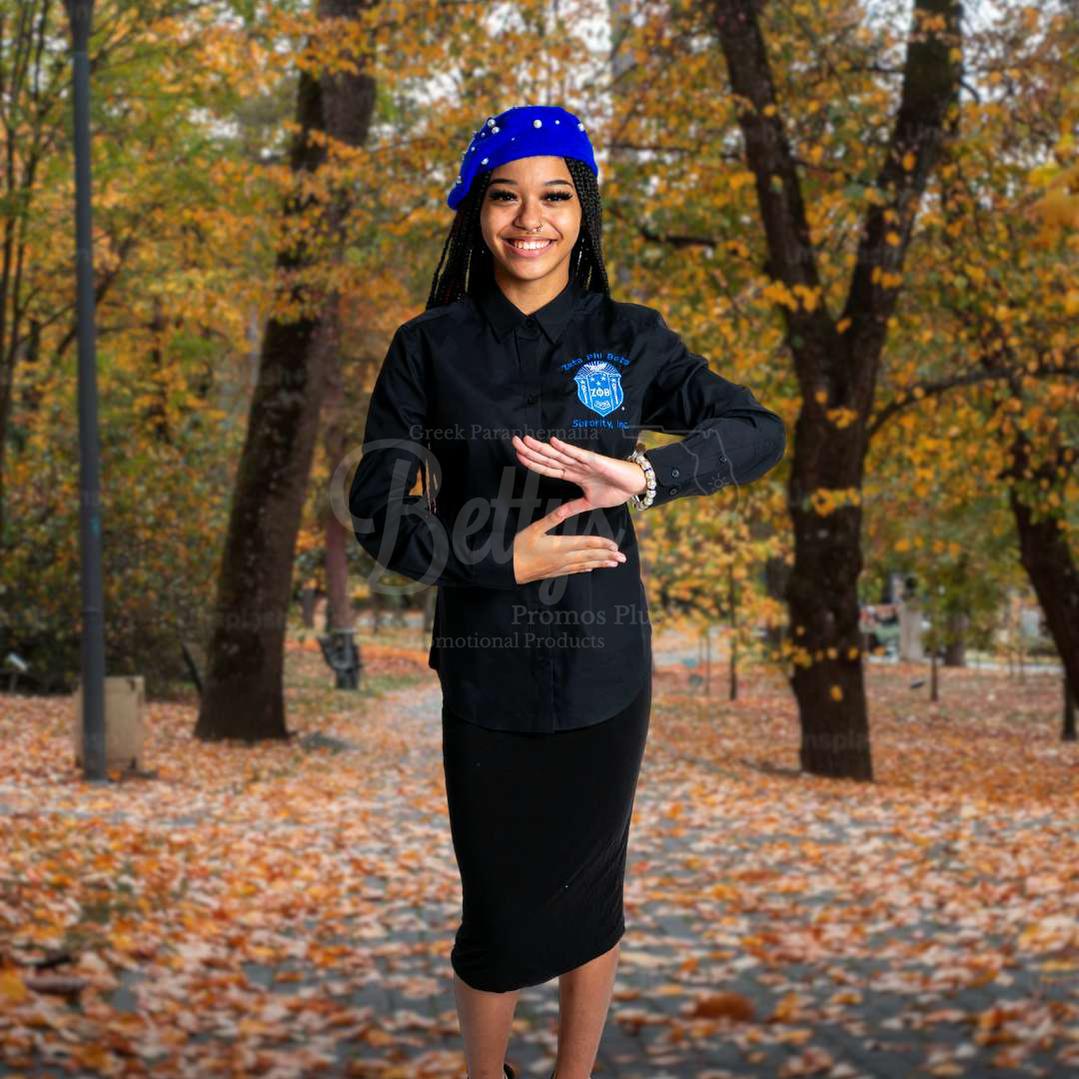 Zeta Phi Beta ΖΦΒ Pearl Beret Wool Tam-Zeta Phi Beta Paraphernalia-Zeta Phi Beta Beret-Betty's Promos Plus