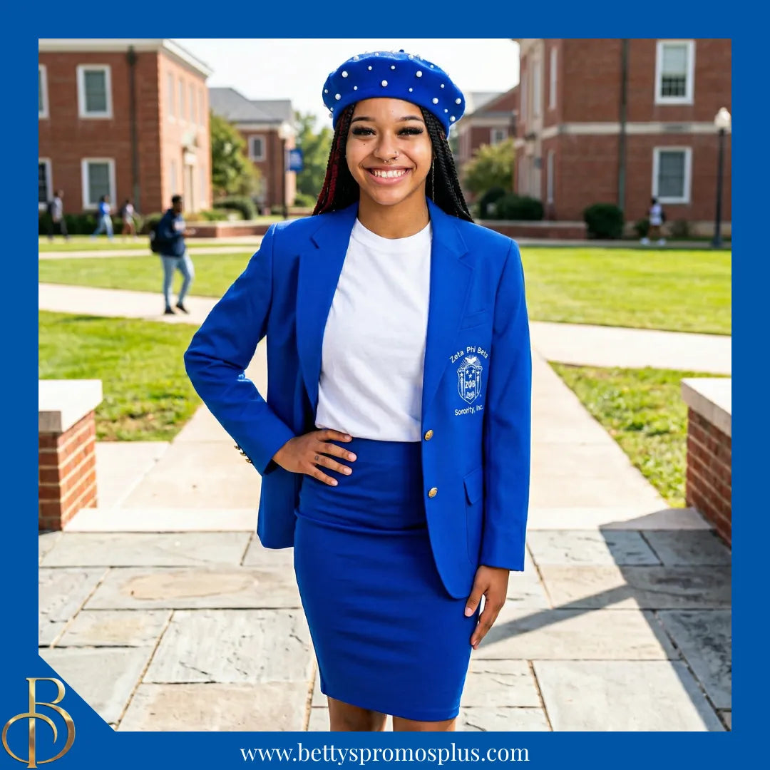 Zeta Phi Beta ΖΦΒ Pearl Beret Wool Tam-Zeta Phi Beta Paraphernalia-Zeta Phi Beta Beret-Betty's Promos Plus
