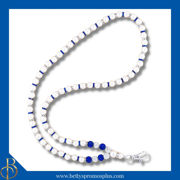 Zeta Phi Beta ΖΦΒ Pearl Lanyard with Rhinestone Spacers – Betty's