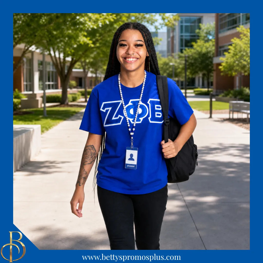 Zeta Phi Beta ΖΦΒ Pearl Lanyard with Rhinestone Spacers-Zeta Phi Beta Paraphernalia-Zeta Phi Beta Lanyards-Betty's Promos Plus