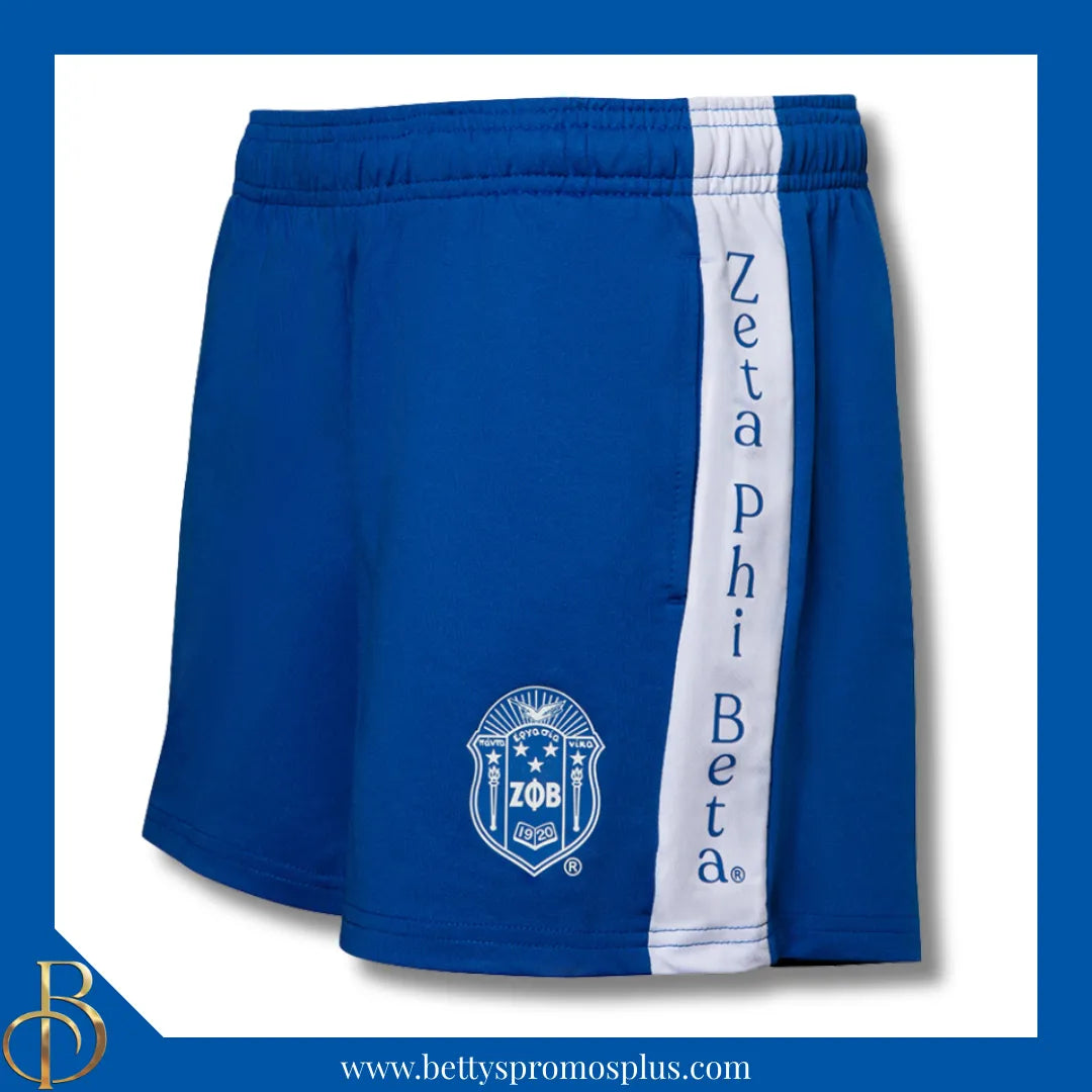 Zeta Phi Beta ΖΦΒ Performance Shorts-Blue-Small-Zeta Phi Beta Paraphernalia-Zeta Phi Beta Shorts-Betty's Promos Plus