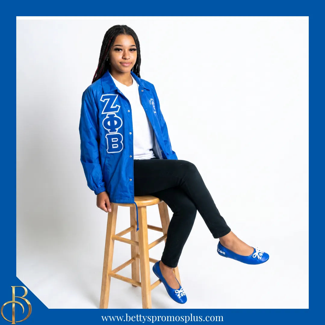 Zeta Phi Beta ΖΦΒ Printed Foldable Ballet Flats with Carrying Case-Zeta Phi Beta Paraphernalia-Zeta Phi Beta Ballet Flats-Betty's Promos Plus