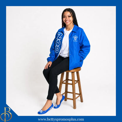 Zeta Phi Beta ΖΦΒ Printed Foldable Ballet Flats with Carrying Case-Zeta Phi Beta Paraphernalia-Zeta Phi Beta Ballet Flats-Betty's Promos Plus