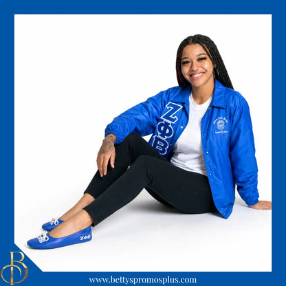 Zeta Phi Beta ΖΦΒ Printed Foldable Ballet Flats with Carrying Case-Zeta Phi Beta Paraphernalia-Zeta Phi Beta Ballet Flats-Betty's Promos Plus
