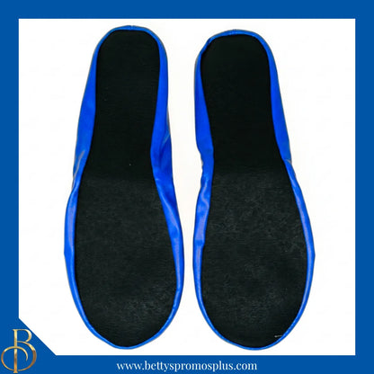 Zeta Phi Beta ΖΦΒ Printed Foldable Ballet Flats with Carrying Case-Zeta Phi Beta Paraphernalia-Zeta Phi Beta Ballet Flats-Betty's Promos Plus
