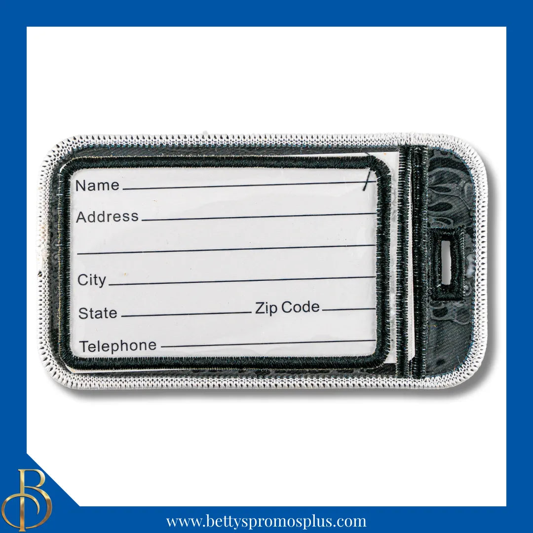 Zeta Phi Beta ΖΦΒ Shield Embroidered Luggage Tag-Zeta Phi Beta Paraphernalia-Zeta Phi Beta Luggage Tag-Betty's Promos Plus