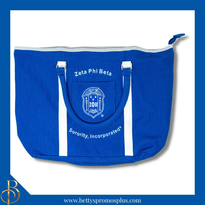 Zeta Phi Beta ΖΦΒ Shield Heavy Duty Canvas Tote Bag-Zeta Phi Beta Paraphernalia-Zeta Phi Beta Tote Bags-Betty's Promos Plus