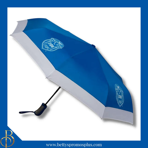 Zeta Phi Beta ΖΦΒ Shield Hurricane Umbrella-Blue-Small-Zeta Phi Beta Paraphernalia-Zeta Phi Beta Umbrellas-Betty's Promos Plus