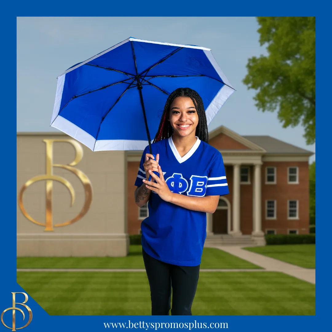Zeta Phi Beta ΖΦΒ Shield Hurricane Umbrella-Zeta Phi Beta Paraphernalia-Zeta Phi Beta Umbrellas-Betty's Promos Plus