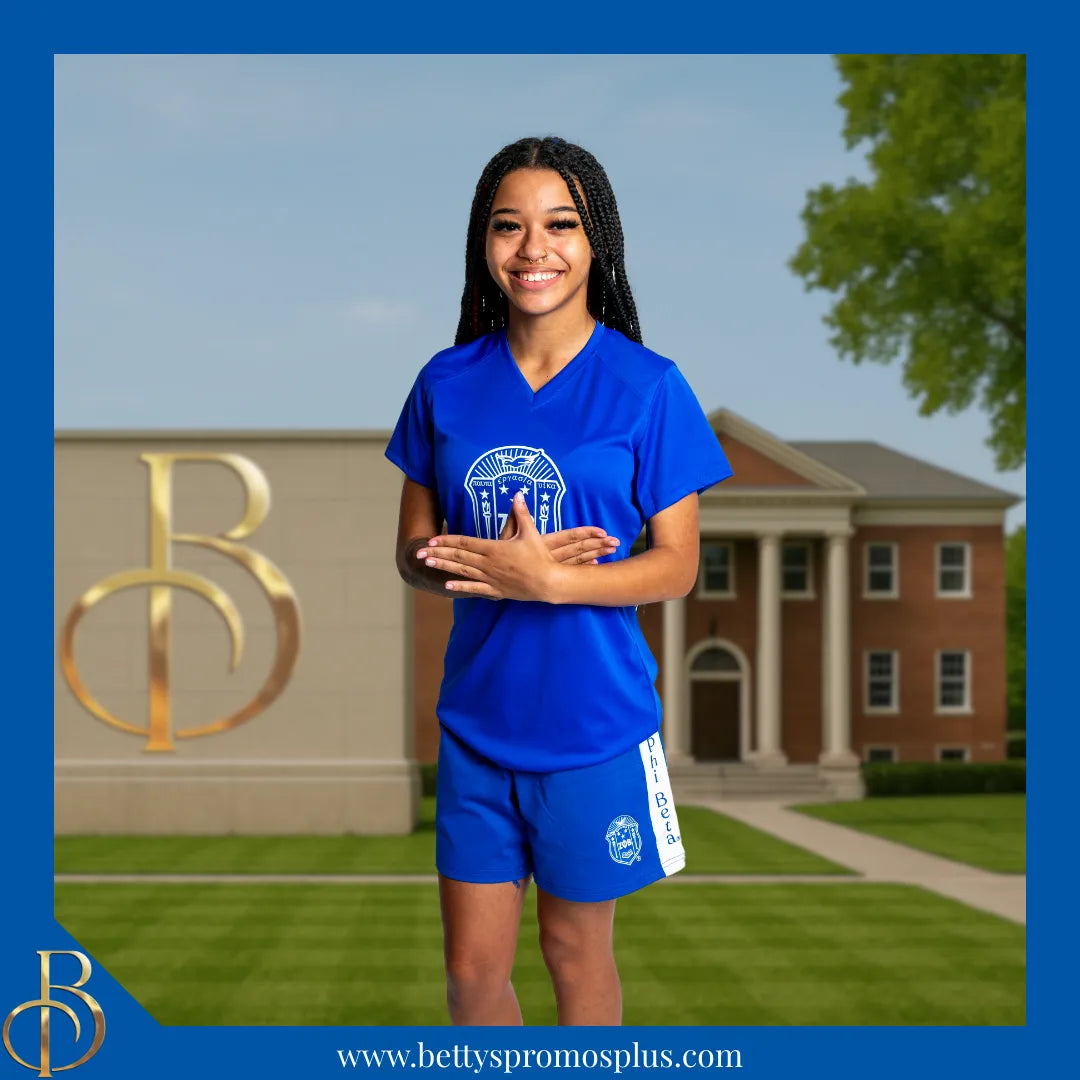 Zeta Phi Beta ΖΦΒ Shield Performance Moisture Wicking Screen Printed Workout T-Shirt-Zeta Phi Beta Paraphernalia-Zeta Phi Beta T-Shirts-Betty's Promos Plus