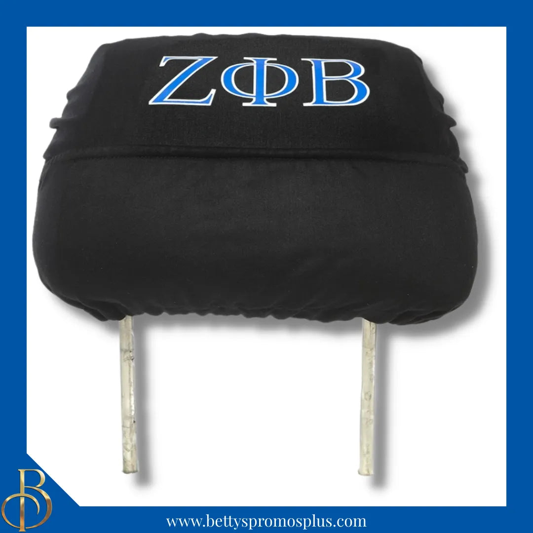 Zeta Phi Beta ΖΦΒ Shield with Greek Letters Car Seat Headrest Cover-Zeta Phi Beta Paraphernalia-Zeta Phi Beta Headrest Cover-Betty's Promos Plus