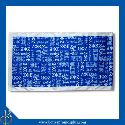Zeta Phi Beta ΖΦΒ Signature Scarf-Blue-Zeta Phi Beta Paraphernalia-Zeta Phi Beta Scarf-Betty's Promos Plus
