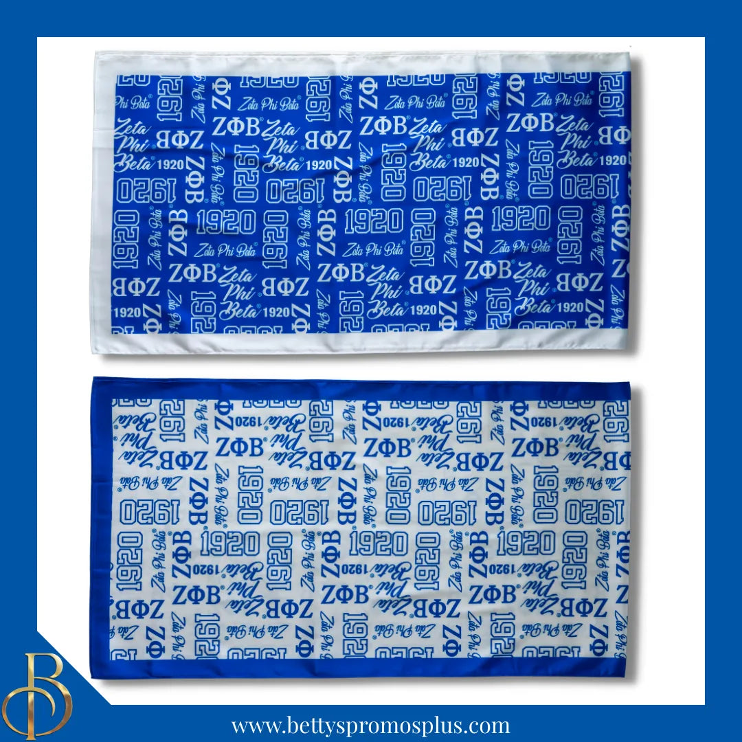 Zeta Phi Beta ΖΦΒ Signature Scarf-Zeta Phi Beta Paraphernalia-Zeta Phi Beta Scarf-Betty's Promos Plus