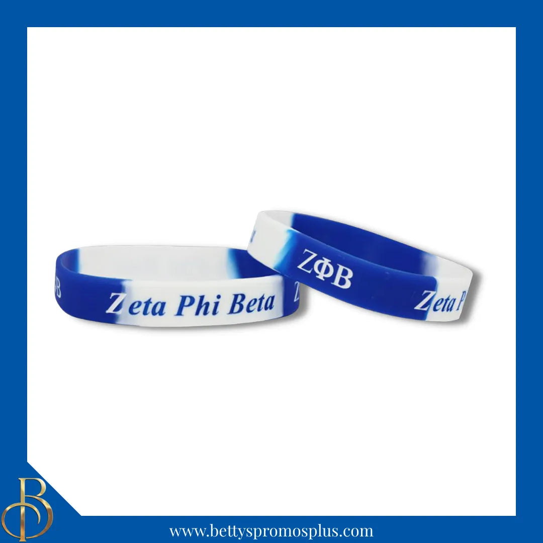 Zeta Phi Beta ΖΦΒ Silicone Wristband Rubber Bracelet-Zeta Phi Beta Paraphernalia-Zeta Phi Beta Wristband-Betty's Promos Plus