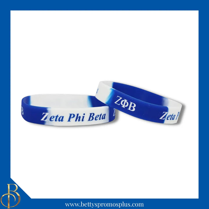 Zeta Phi Beta ΖΦΒ Silicone Wristband Rubber Bracelet