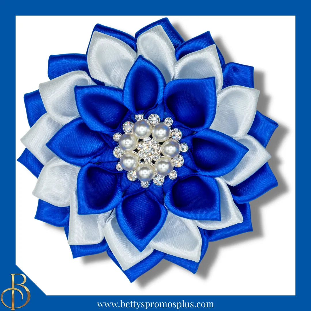 Zeta Phi Beta ΖΦΒ Silk Flower Brooch-Medium - 4
