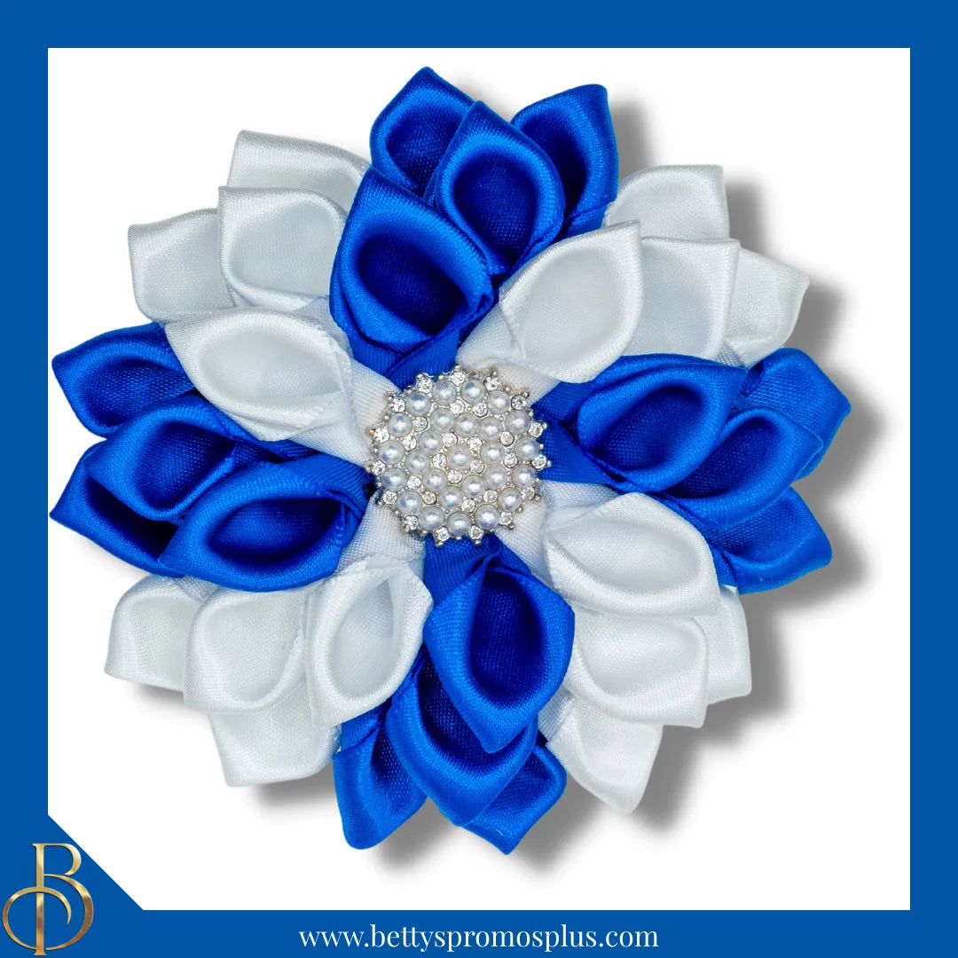 Zeta Phi Beta ΖΦΒ Silk Flower Brooch-Medium - 4