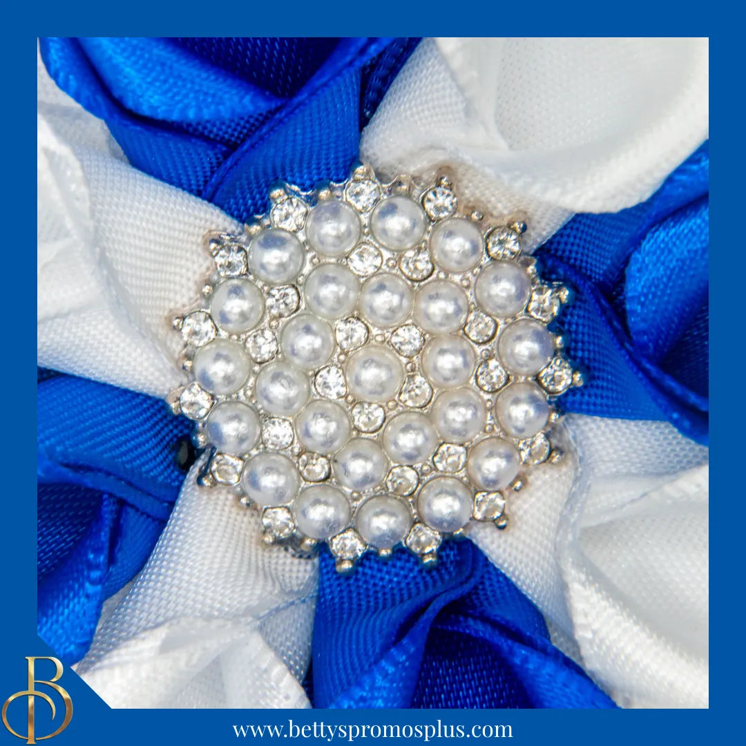 Zeta Phi Beta ΖΦΒ Silk Flower Brooch-Zeta Phi Beta Paraphernalia-Zeta Phi Beta Lapel Pin-Betty's Promos Plus